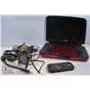 Image 1 : RCA RED PORTABLE DVD PLAYER W/ REMOTE