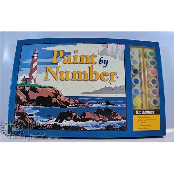 PAINT BY NUMBER KIT AND 2 PADS OF DRAWING PAPER