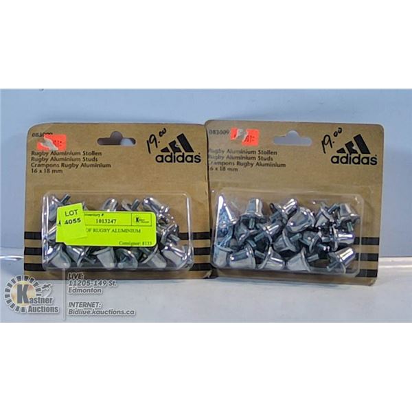 2 PACKS OF RUGBY ALUMINIUM STUDS