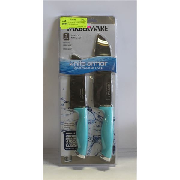 UNCLAIMED NEW 2PC FABERWARE KNIFE ARMOR KNIFE SET