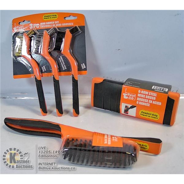 LOT OF METAL / WIRE BRUSH SETS