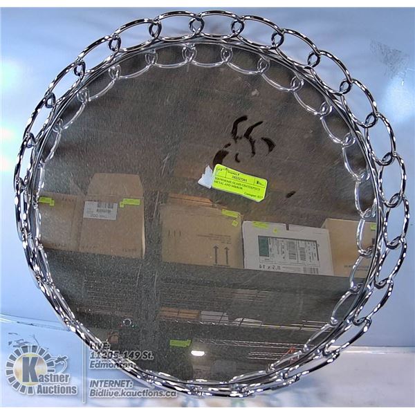 SHOWHOME GLASS CENTERPIECE METAL AND MIRROR