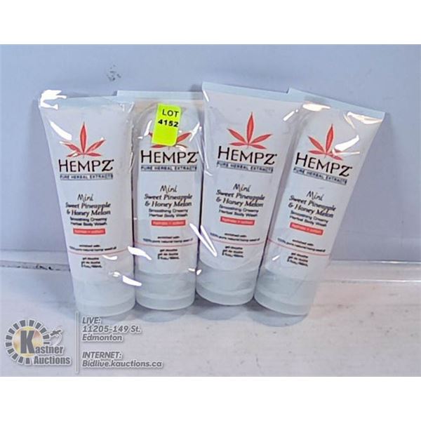 LOT OF 4 HEMPZ MINI SWEET PINEAPPLE & HONEY MELON