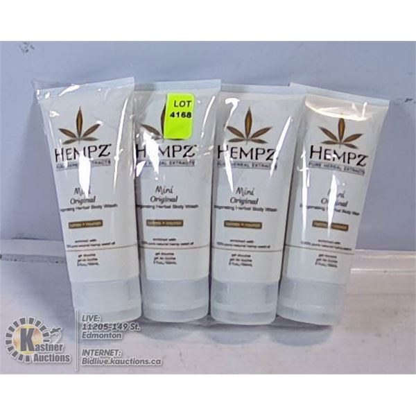 LOT OF 4 HEMPZ MINI ORIGINAL INVIGORATING HERBAL