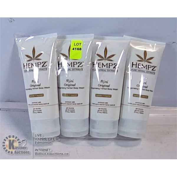 LOT OF 4 HEMPZ MINI ORIGINAL INVIGORATING HERBAL