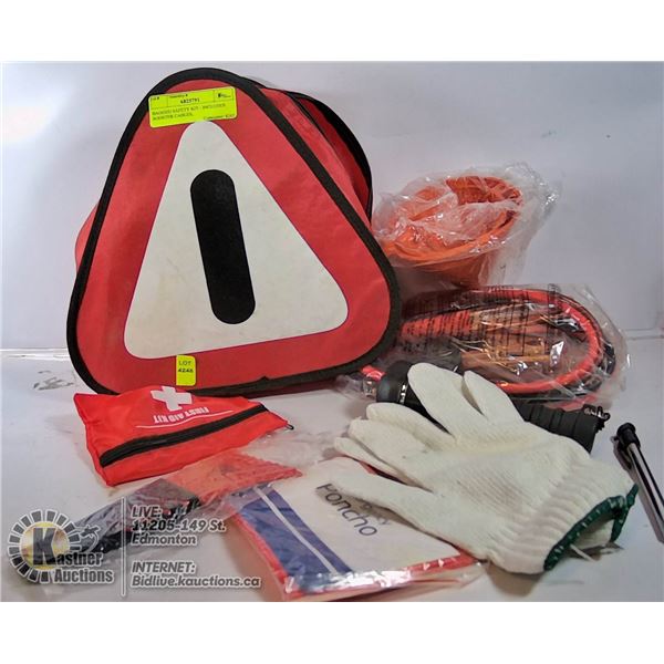 BAGGED SAFETY KIT - INCLUDES BOOSTER CABLES,