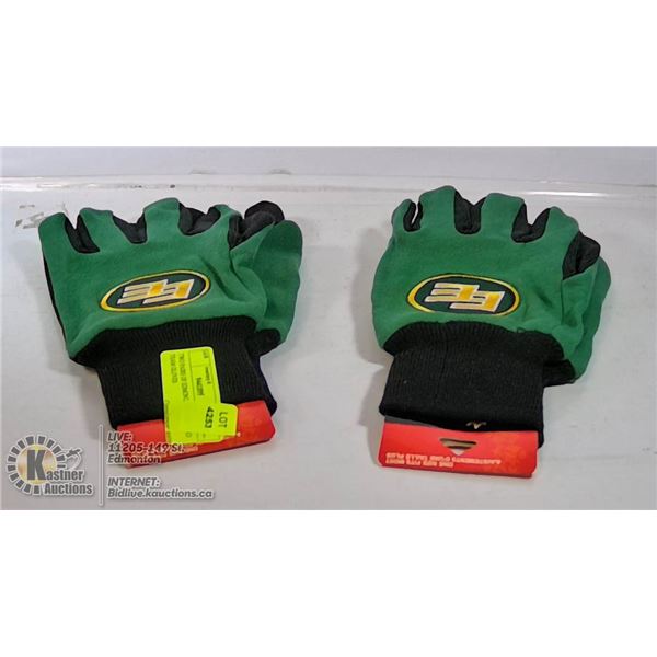 TWO PAIRS OF EDMONTON ESKIMO TEAM GLOVES