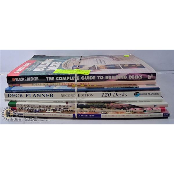 LOT OF 8 DECK/PATIO RENOVATION/PLANNING BOOKS