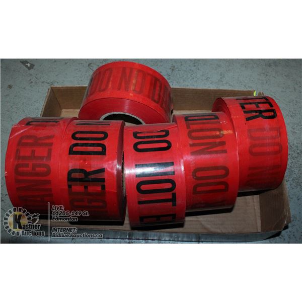 UNCLAIMED 6 ROLLS OF DANGER TAPE