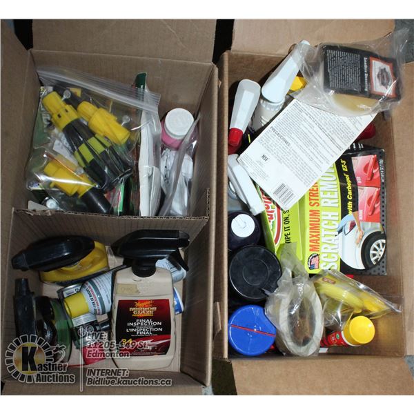 2 BOXES OF MISCELLANEOUS CLEANERS