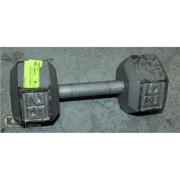 25 LB. HEXAGON METAL DUMBBELL