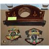 Image 1 : 2 ANTIQUE CLOCKS AND A WOOD CLOCK CASE