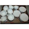 Image 1 : FLAT OF WHITE TEACUPS AND SAUCERS