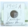 Image 1 : INDIAN HEAD PENNY 1905.