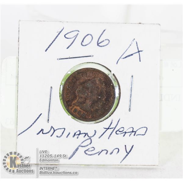 INDIAN HEAD PENNY 1906 A