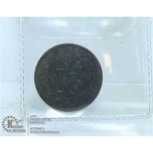 UNCLAIMED CAD 1887 LARGE PENNY