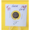 Image 1 : 23)  CANADIAN 1907 SILVER 5 CENT COIN