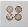 Image 1 : 34)  LOT OF 4 CANADIAN NICKLES, 1889, 1893, 1896 &