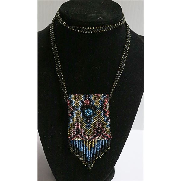 BEADED MEDICINE POUCH BAG