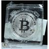 Image 1 : SILVER PLATED BITCOIN IN ROTATING CASE
