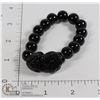 Image 1 : #289-PIXIU OBSIDIAN BEAD BRACELET 8"/ 12mm