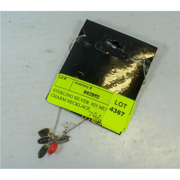 STERLING SILVER .925 MULTI CHARM NECKLACE.