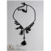 Image 1 : COSTUME JEWELRY BLACK CHAIN LINK NECKLACE