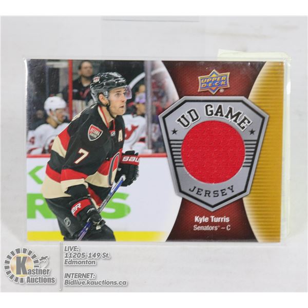 KYLE TURRIS GAME USED JERSEY CARD