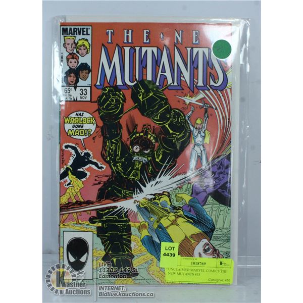 UNCLAIMED MARVEL COMICS THE NEW MUTANTS #33
