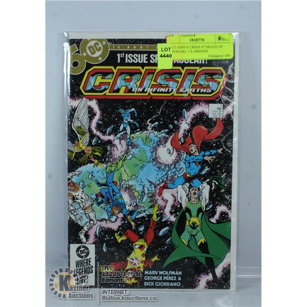 UNCLAIMED CRISIS #7 DEATH OF SUPERGIRL 3 X ORIGINS
