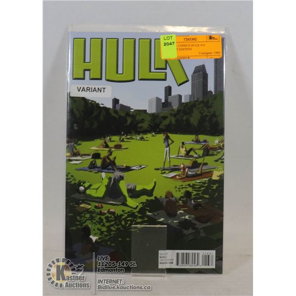 MARVEL COMICS HULK #16 VARIANT EDITION