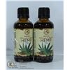 Image 1 : TWO BOTTLES OF 100% PURE AND NATURAL HEMP OIL.