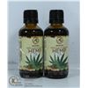Image 1 : TWO BOTTLES OF 100% PURE AND NATURAL HEMP OIL.