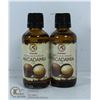 Image 1 : TWO BOTTLES OF 100% PURE AND NATURAL MACADAMIA OIL