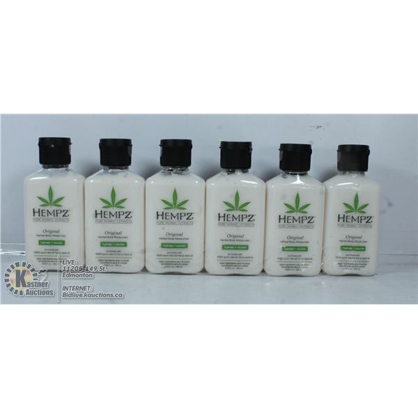 LOT OF 6 HEMPZ ORIGINAL HERBAL BODY MOISTURIZERS