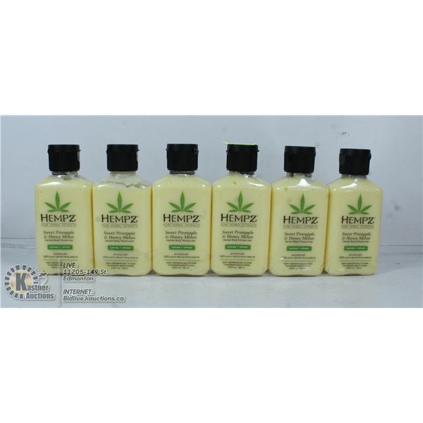 LOT OF 6 HEMPZ SWEET PINEAPPLE AND HONEY MELON
