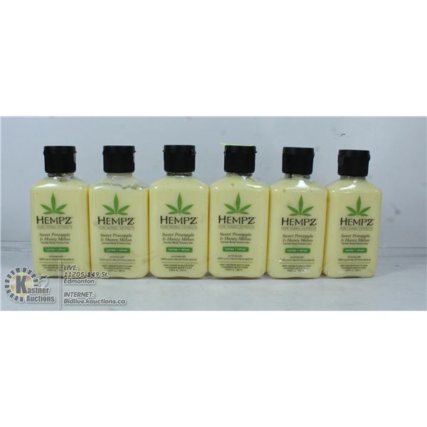 LOT OF 6 HEMPZ SWEET PINEAPPLE AND HONEY MELON