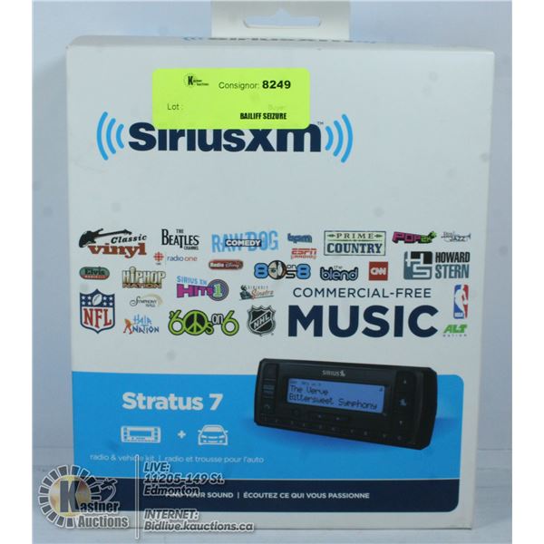 IN BOX SIRIUSXM STRATUS 7 RADIO AND VEHICLE KIT