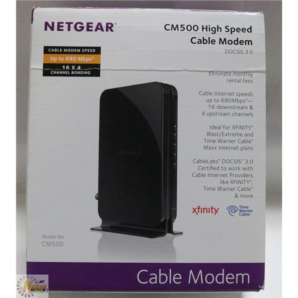 NETGEAR CM500 HIGH SPEED CABLE MODEM