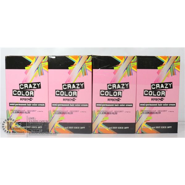 FOUR BOXES OF CRAZY COLOUR SEMI PERMANENT