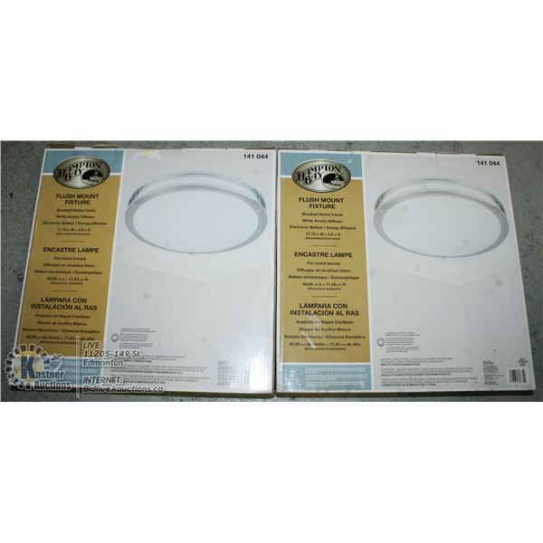 2 FLUSH MOUNT CEILING FIXTURE - NEW