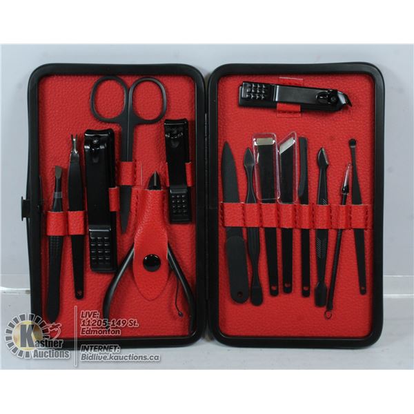 KEIBY CITOM COMPLETE NAIL CARE KIT IN LEATHER CASE