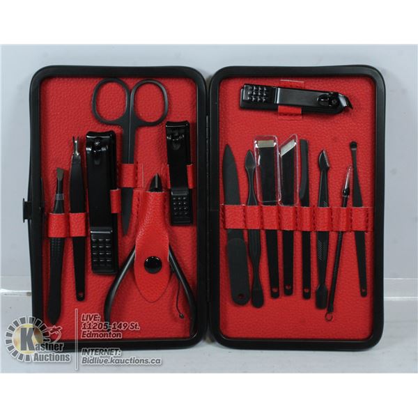 KEIBY CITOM COMPLETE NAIL CARE KIT IN LEATHER CASE