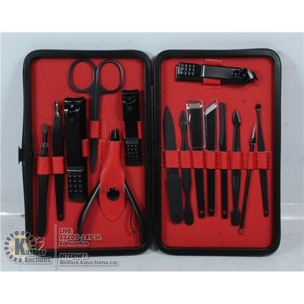 KEIBY CITOM COMPLETE NAIL CARE KIT IN LEATHER CASE