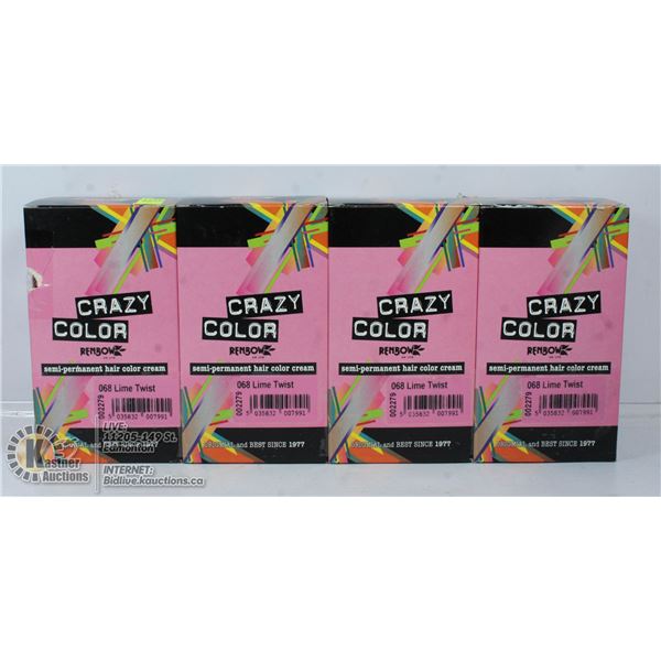 4 CRAZY COLOR SEMI-PERMANENT HAIR CREAM LIME TWIST