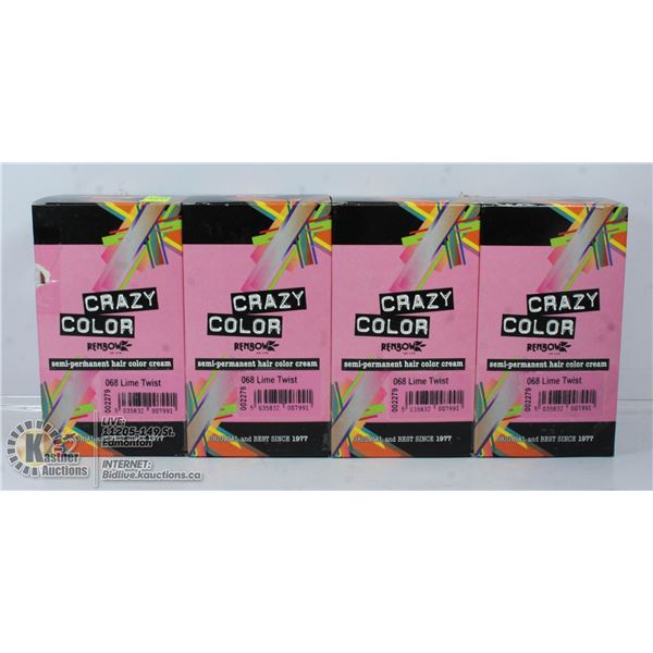4 CRAZY COLOR SEMI-PERMANENT HAIR CREAM LIME TWIST