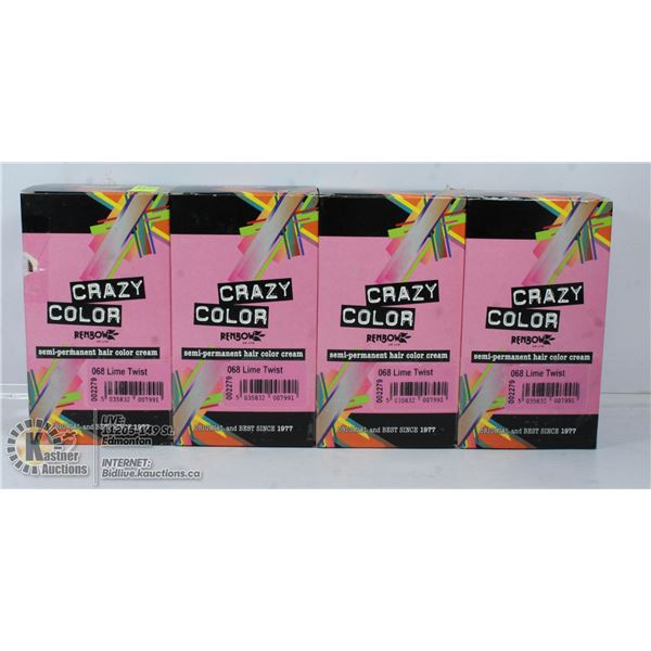 4 CRAZY COLOR SEMI-PERMANENT HAIR CREAM LIME TWIST