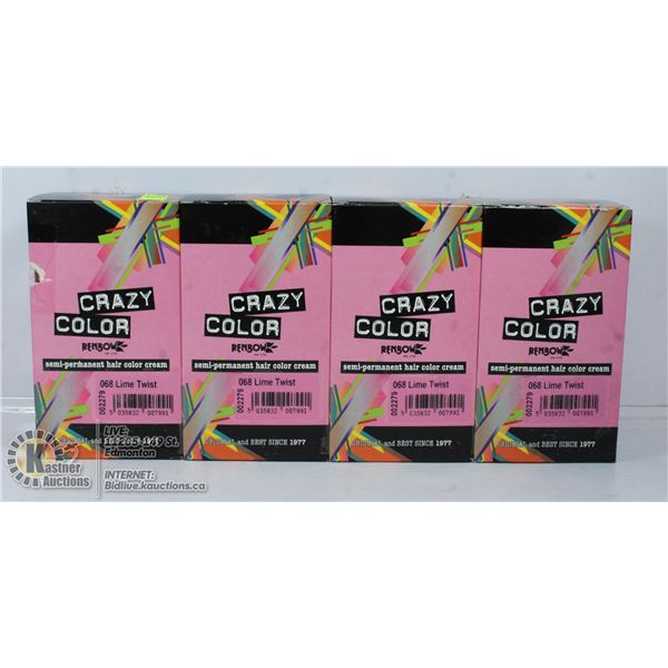 4 CRAZY COLOR SEMI-PERMANENT HAIR CREAM LIME TWIST