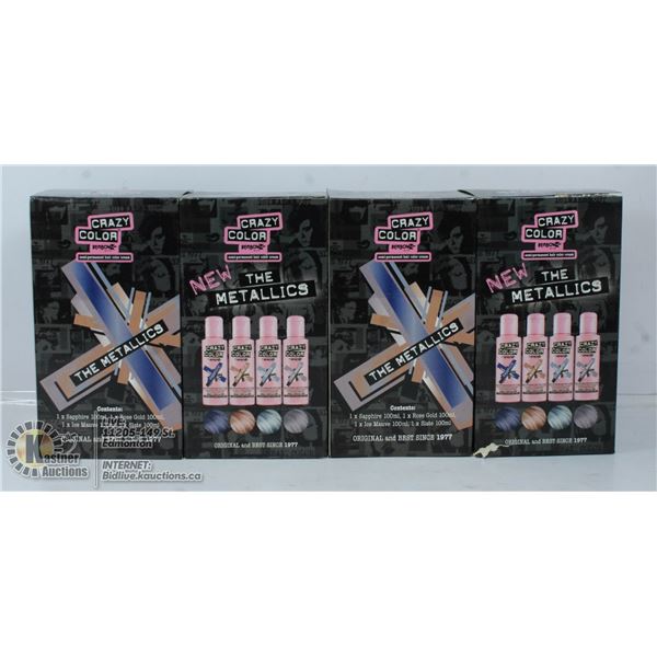 4 CRAZY COLOR "THE METALLICS" SEMI PERMANENT HAIR