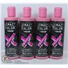 Image 1 : 4 BOTTLES OF CRAZY COLOR PINK SHAMPOO FOR ALL PINK